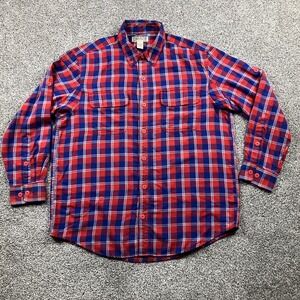 Duluth Trading Co Shirt Mens Large Flannel Plaid Outdoor Preppy Lumberjack
